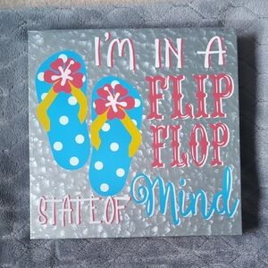 Flip Flop State of Mind Wall Decor - Multicolor